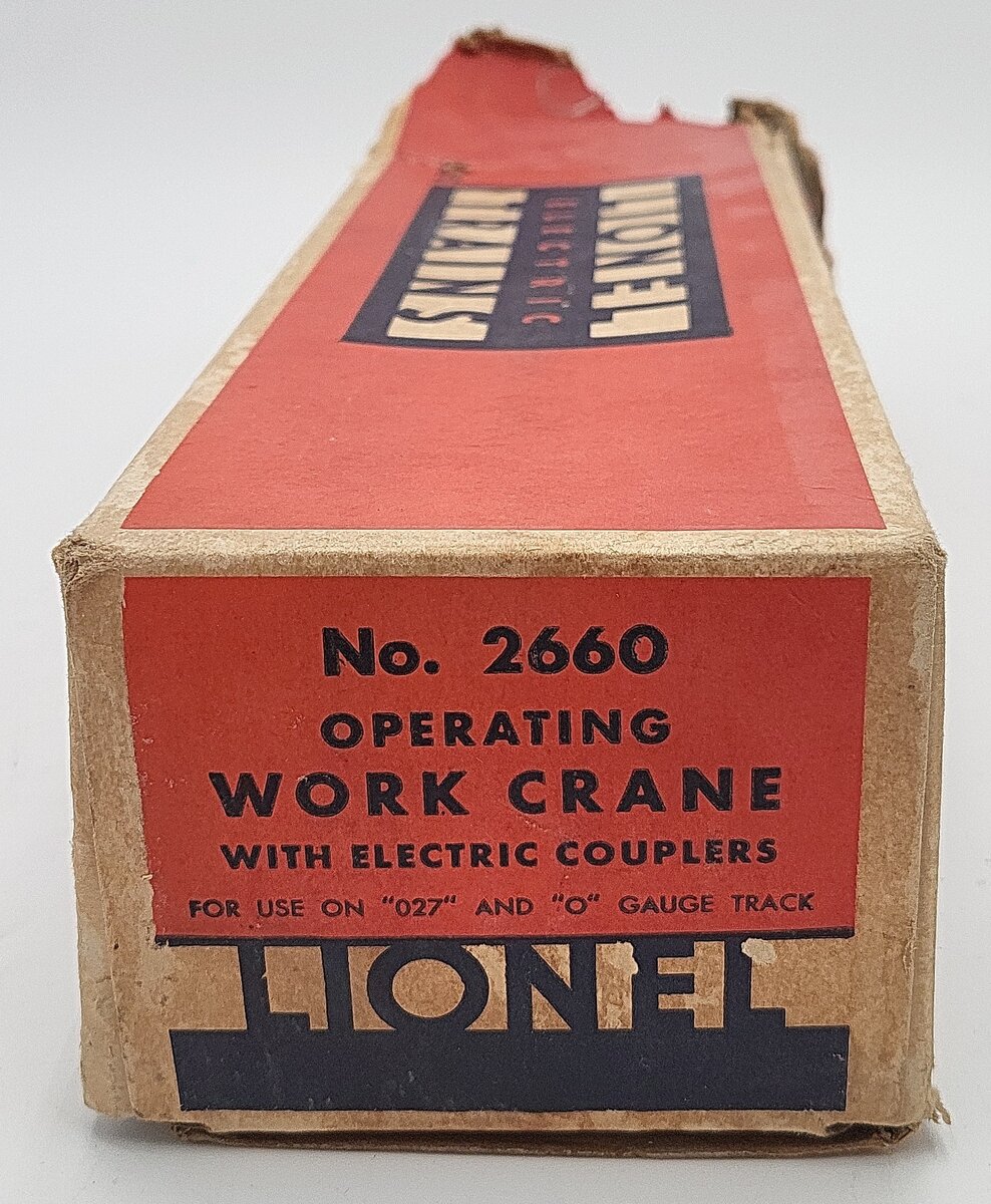 Lionel 2660 Tinplate Crane Car VG/Box