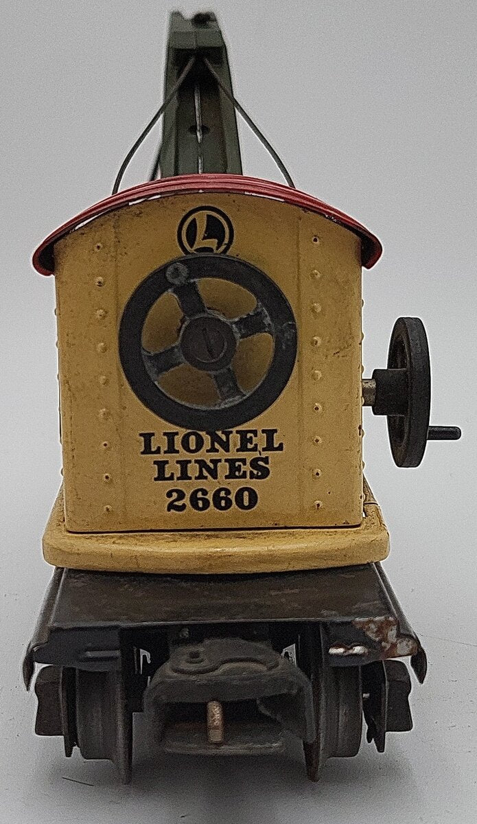 Lionel 2660 Tinplate Crane Car VG/Box