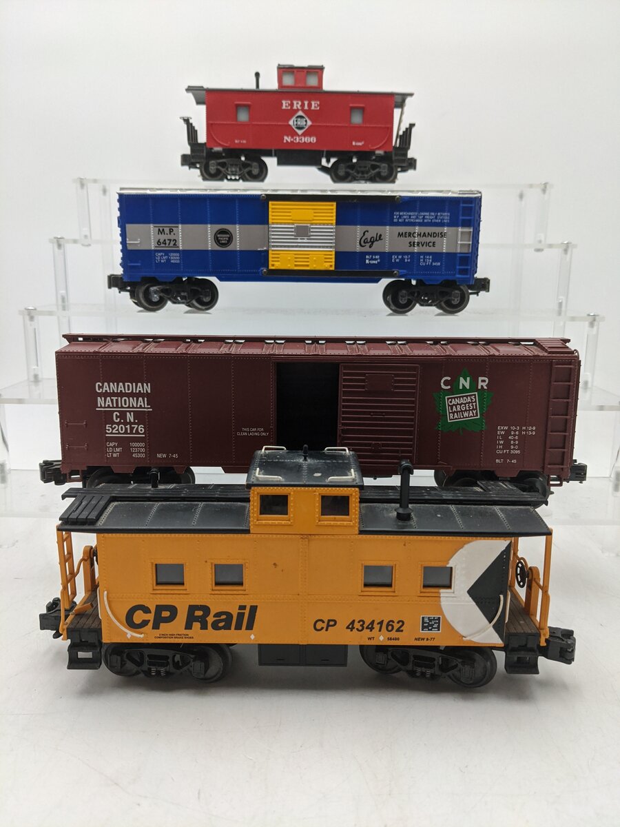 MTH & Other O Gauge Assorted Train Cars [4] EX