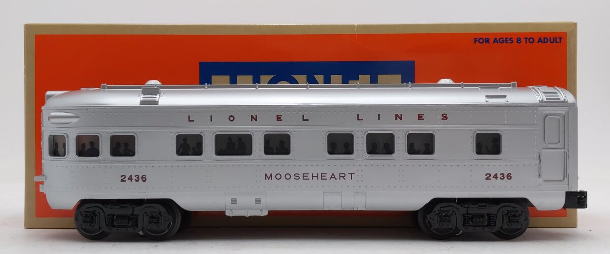 Lionel 6-52467 O Lionel Lines Mooseheart Illuminated Observation Car #2436 EX/Box