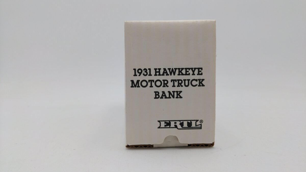 Ertl 9118 1:34 Scale Diecast Asheville Office Supply '31 Hawkeye Box Truck Bank EX/Box