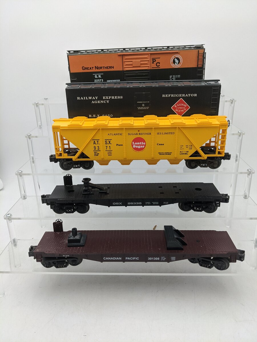 Lionel & Other O Assorted Train Cars [5] EX