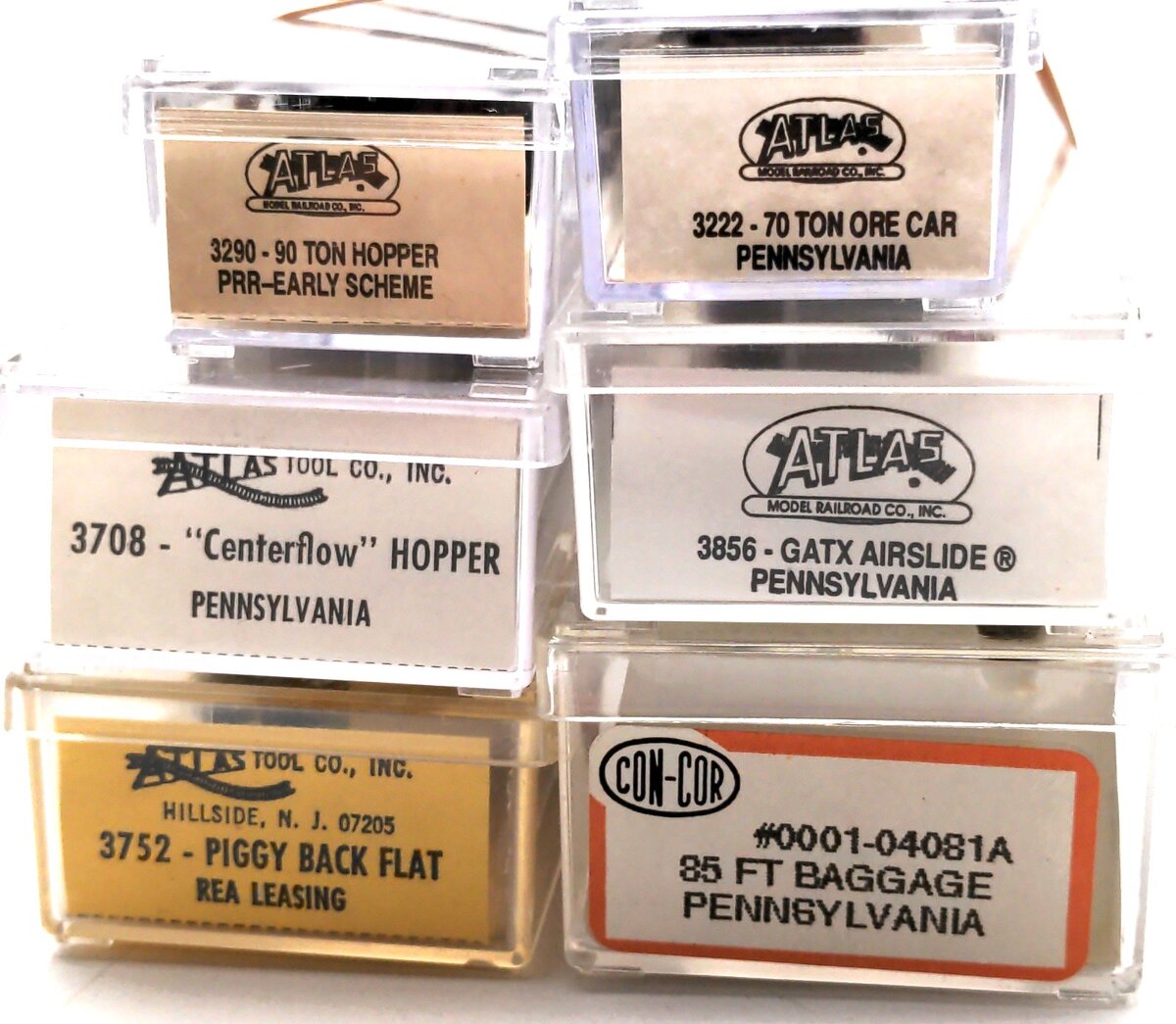 Atlas & Concor N Scale Assorted Freight & Passenger Cars [6] LN/Box