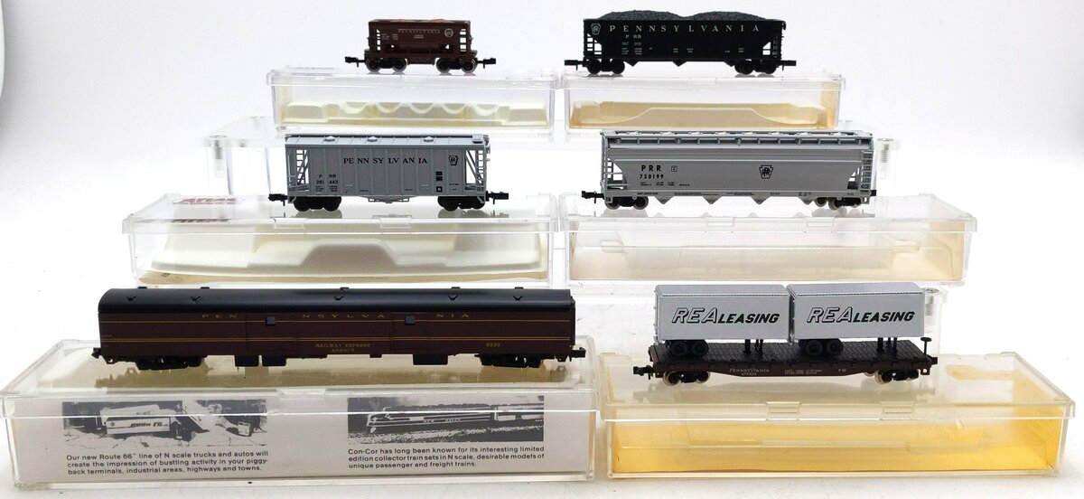 Atlas & Concor N Scale Assorted Freight & Passenger Cars [6] LN/Box