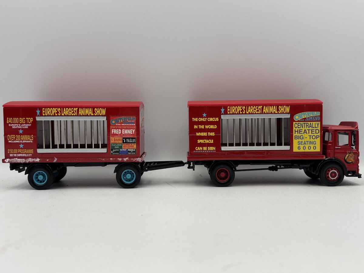 Corgi 97889 1:50 Chipperfields AEC Cage Truck & Trailer  EX/Box