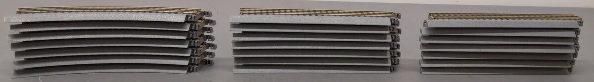 Walthers 931-1351/1352 HO Assorted Power-Loc Track- 9" Straight & 18" Curve [21] LN