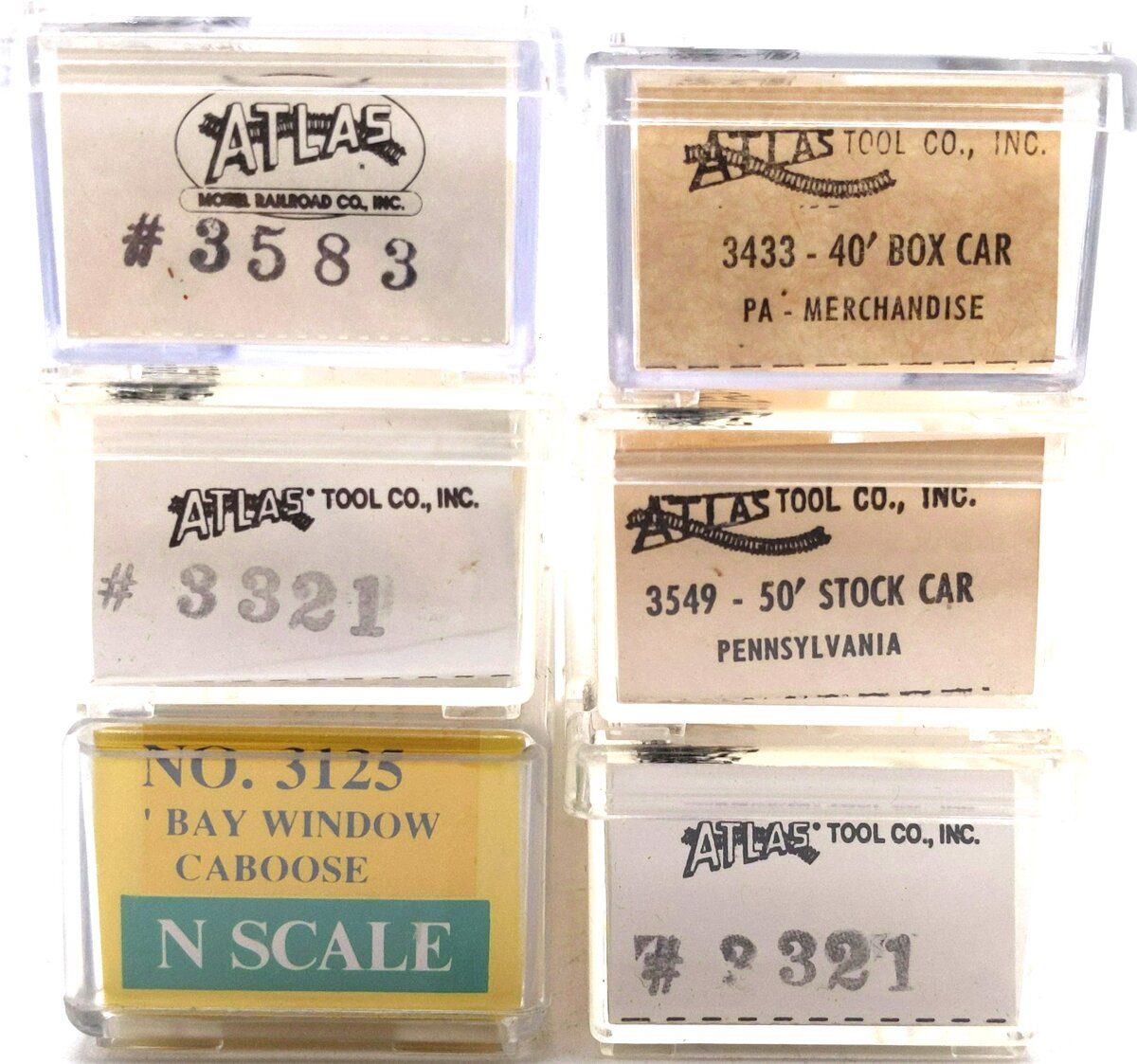 Atlas & Model Power N Scale Assorted Freight Cars [6] EX/Box