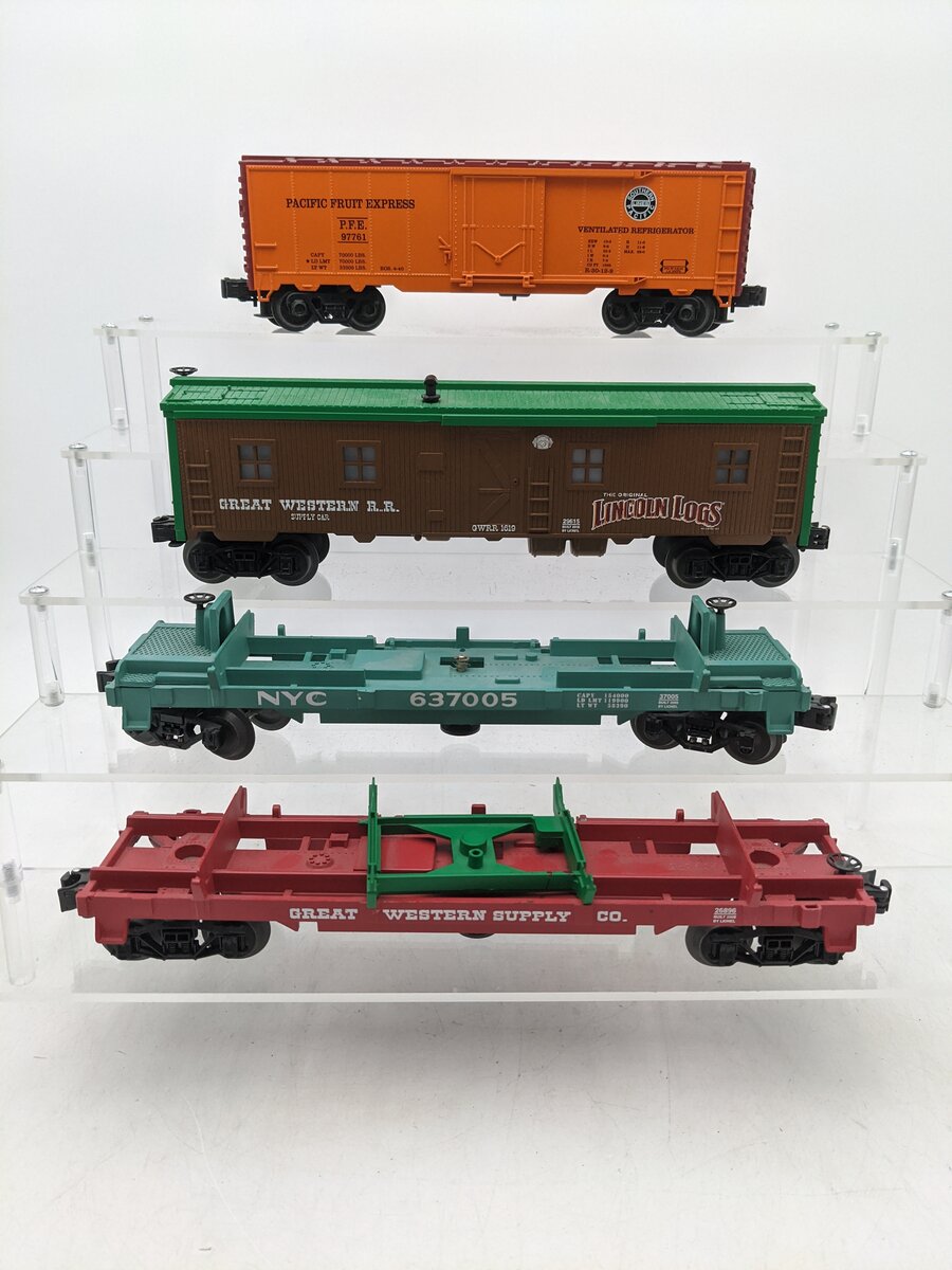 Lionel 1619 O Gauge Assorted Train Cars [4] EX