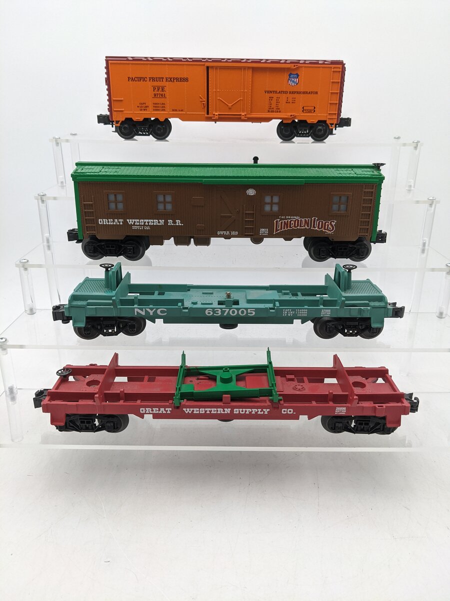 Lionel 1619 O Gauge Assorted Train Cars [4] EX