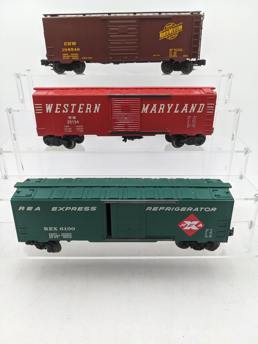 Weaver, K-Line & Williams Assorted Train Cars [3] EX