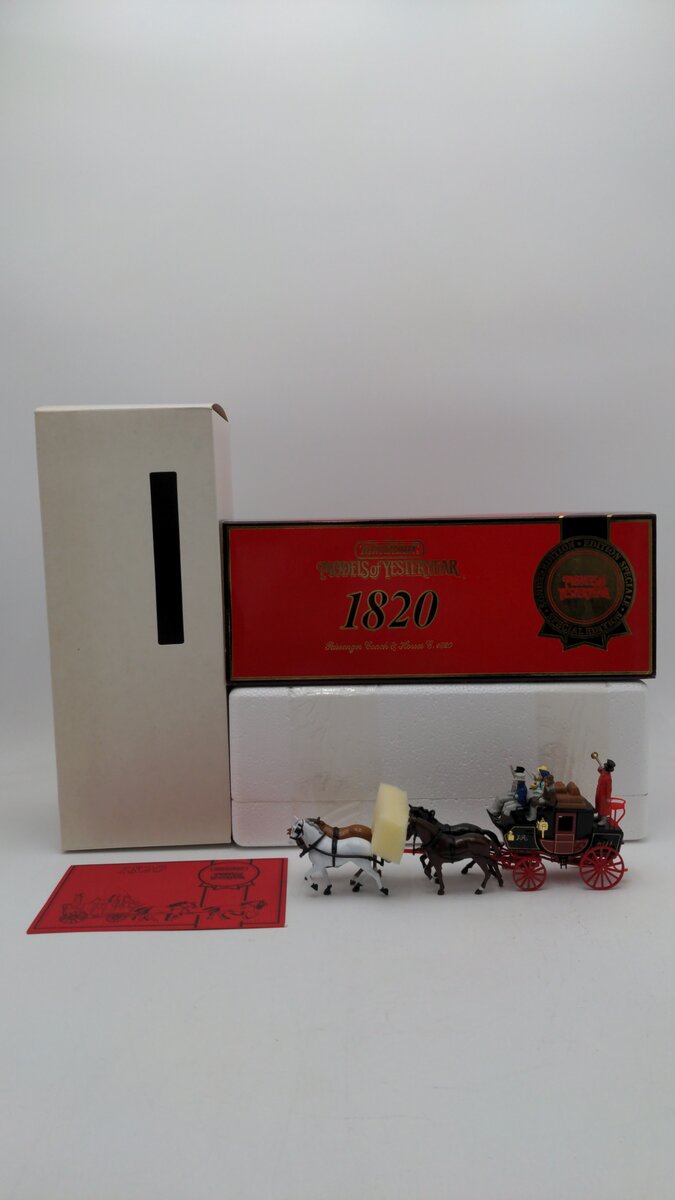 Matchbox YS-39 1:43 Scale Models Of Yesteryear 1820 Passenger Coach & Horses EX/Box