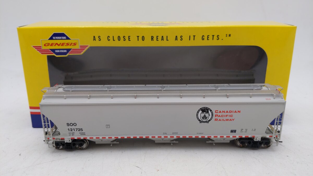 Athearn G4143 HO Scale SOO/CP 5161 cu.ft. Trinity Covered Hopper #121725 EX/Box
