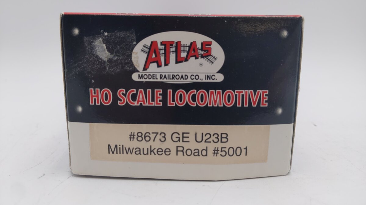 Atlas 8673 HO Scale Milwaukee Road GE U23B Diesel Locomotive #5001 EX/Box