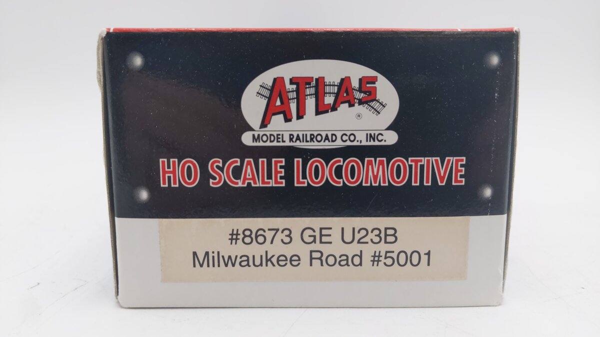 Atlas 8673 HO Scale Milwaukee Road GE U23B Diesel Locomotive #5001 EX/Box