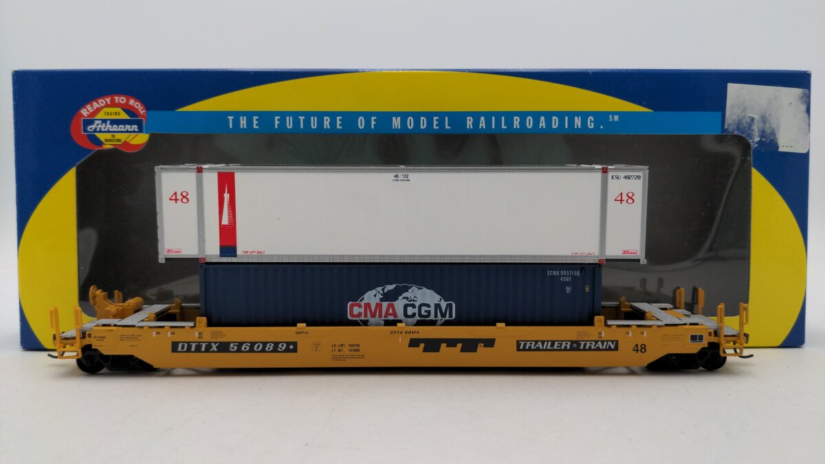 Athearn 7253 HO DTTX Trailer Train Husky Stack #56089 LN/Box