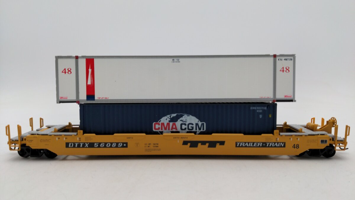 Athearn 7253 HO DTTX Trailer Train Husky Stack #56089 LN/Box