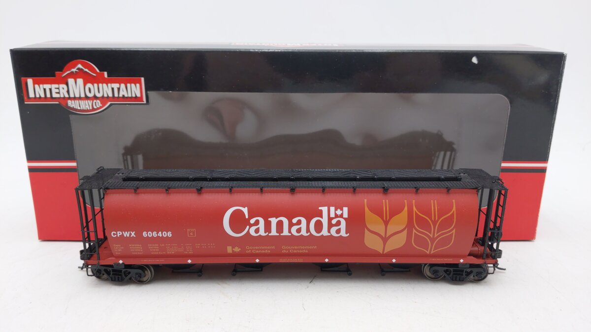 InterMountain 45102-100 HO CPWX Cylindrical Trough Covered Hopper Car #606406 LN/Box