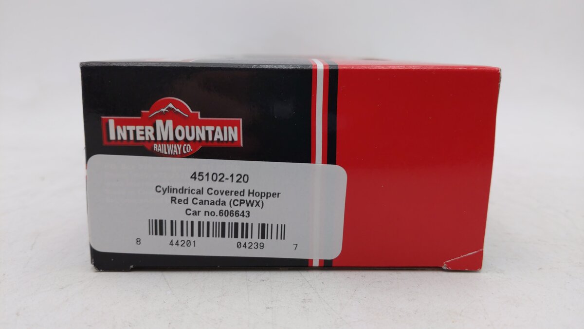 InterMountain 45102-120 HO Red Canada (CPWX) Cylindrical Covered Hopper #606643 LN/Box