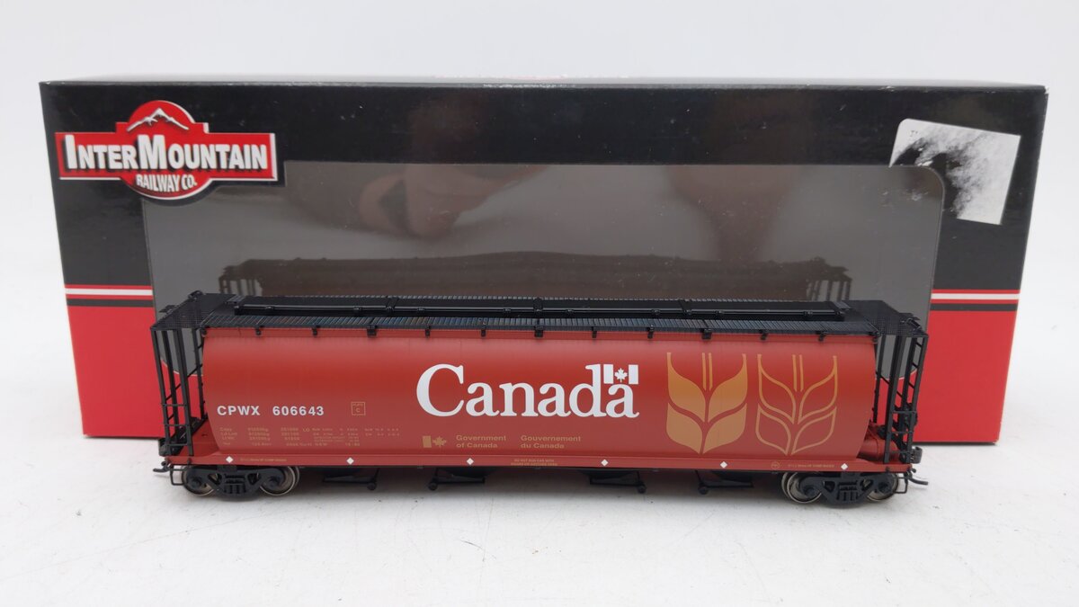 InterMountain 45102-120 HO Red Canada (CPWX) Cylindrical Covered Hopper #606643 LN/Box
