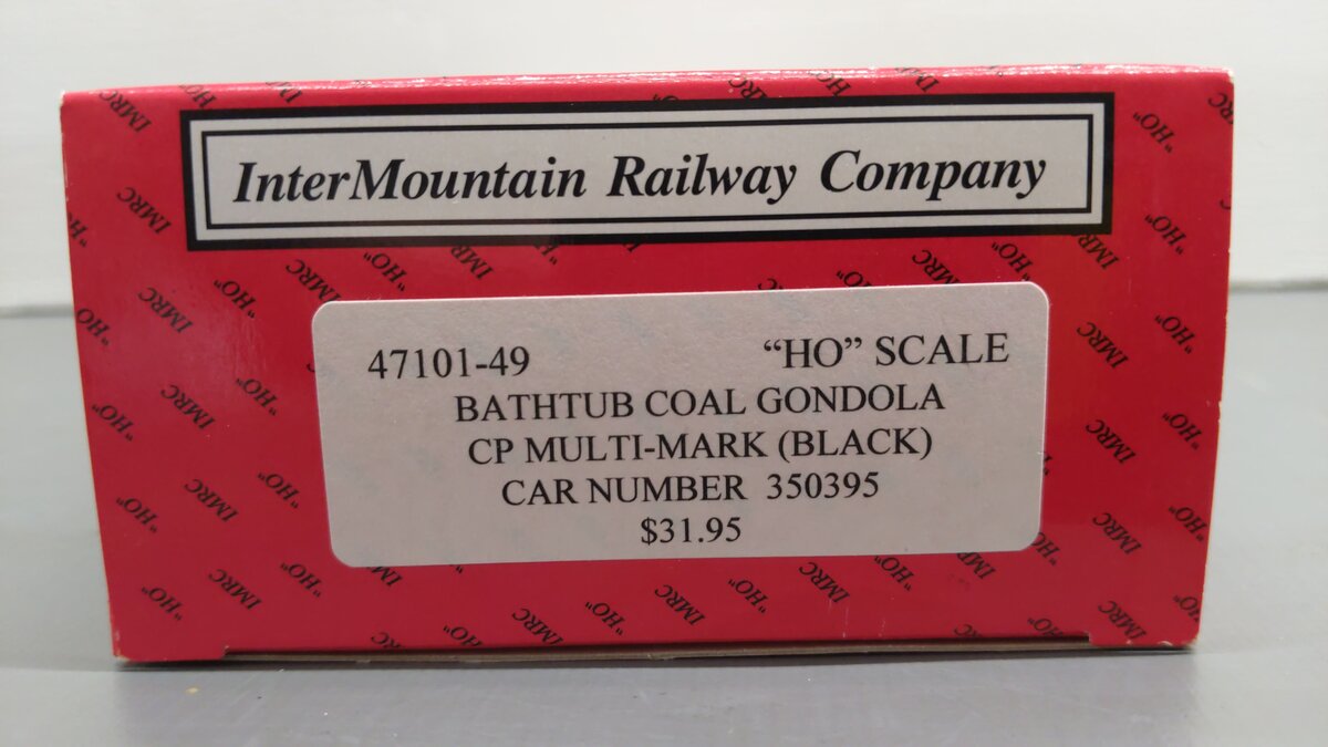 InterMountain 47101-49 HO Scale Canadian Pacific Bathtub Gondola #350008 EX/Box