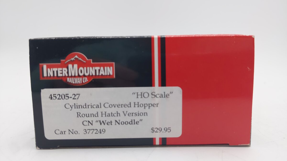 InterMountain 45205-27 HO Scale Canadian National Cylindrical Hopper Car #377249 EX/Box