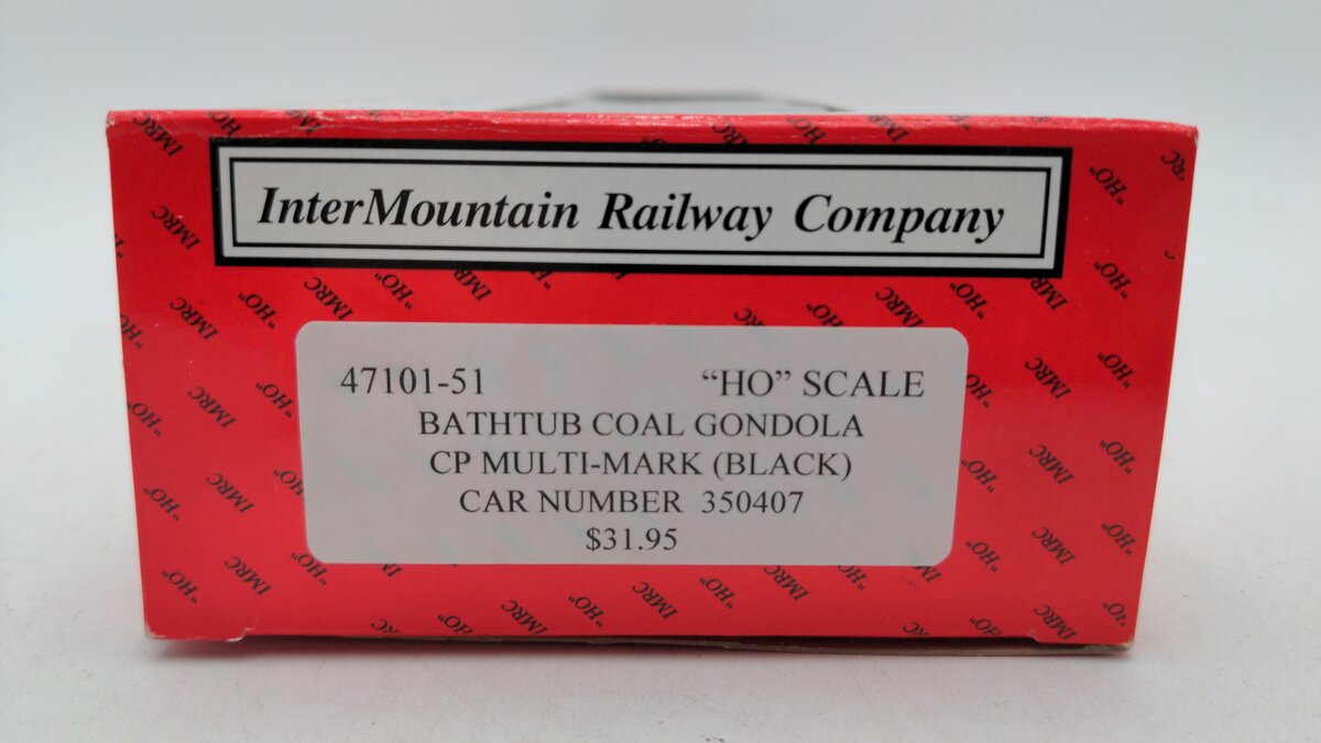 Intermountain 47101-51 HO Scale Canadian Pacific Bathtub Gondola #350407 EX/Box