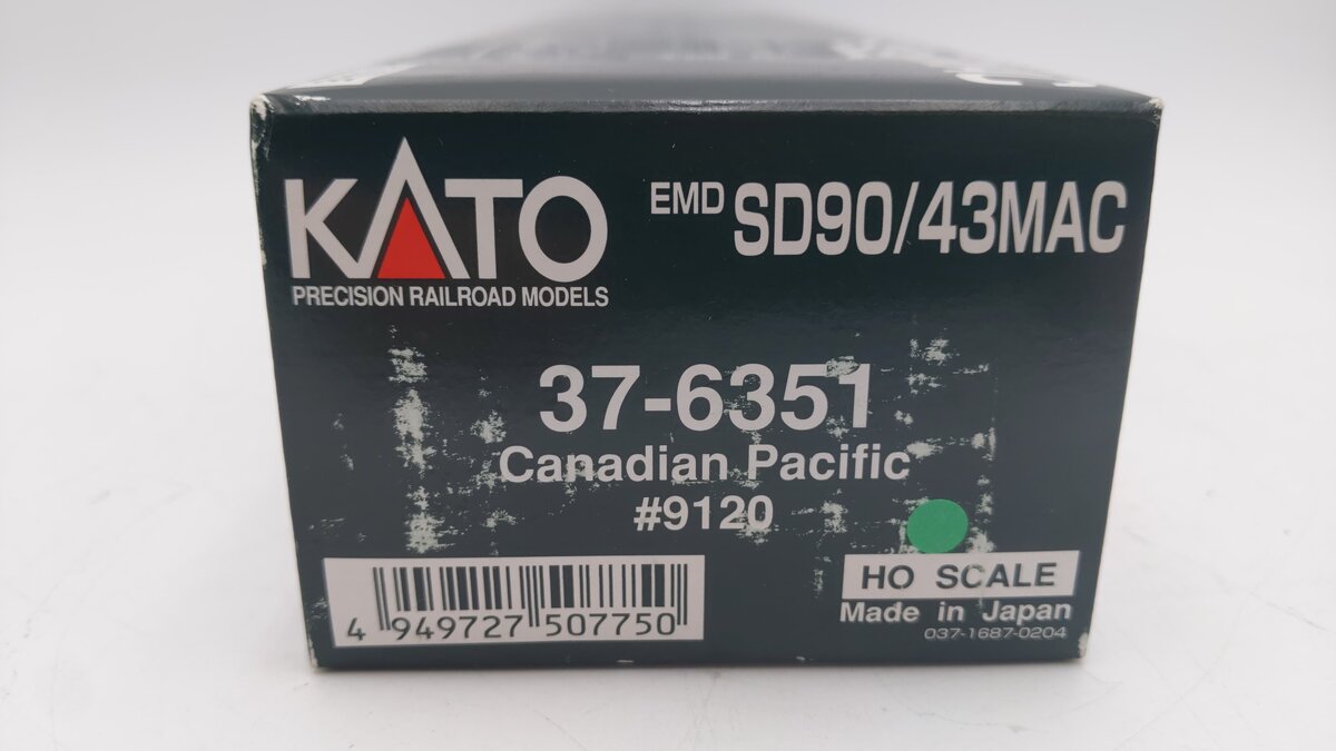 Kato 37-6351 HO Scale Canadian Pacific EMD SD90/43MAC Diesel Locomotive #9120 LN/Box