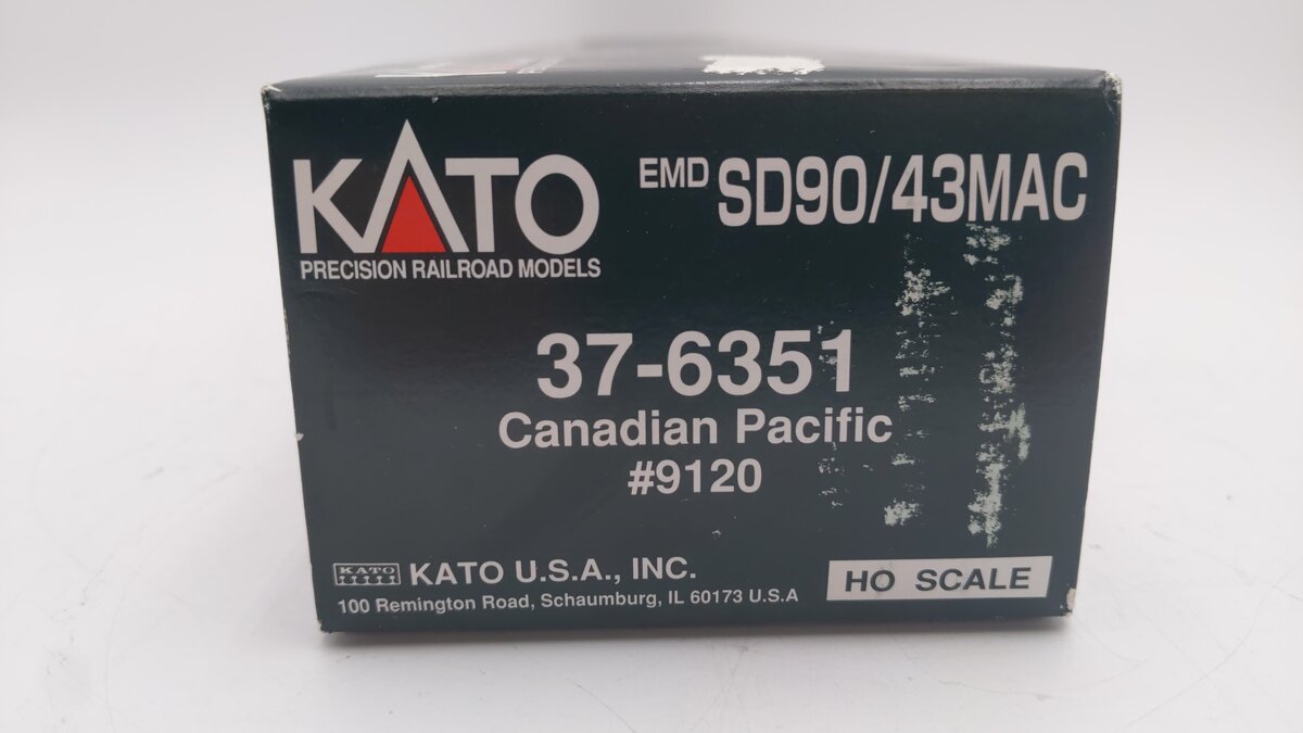 Kato 37-6351 HO Scale Canadian Pacific EMD SD90/43MAC Diesel Locomotive #9120 LN/Box