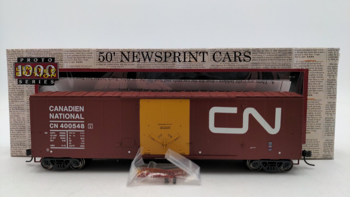 Proto 1000 20110 HO Scale Limited Edition Canadian National Box Car #400548 LN/Box