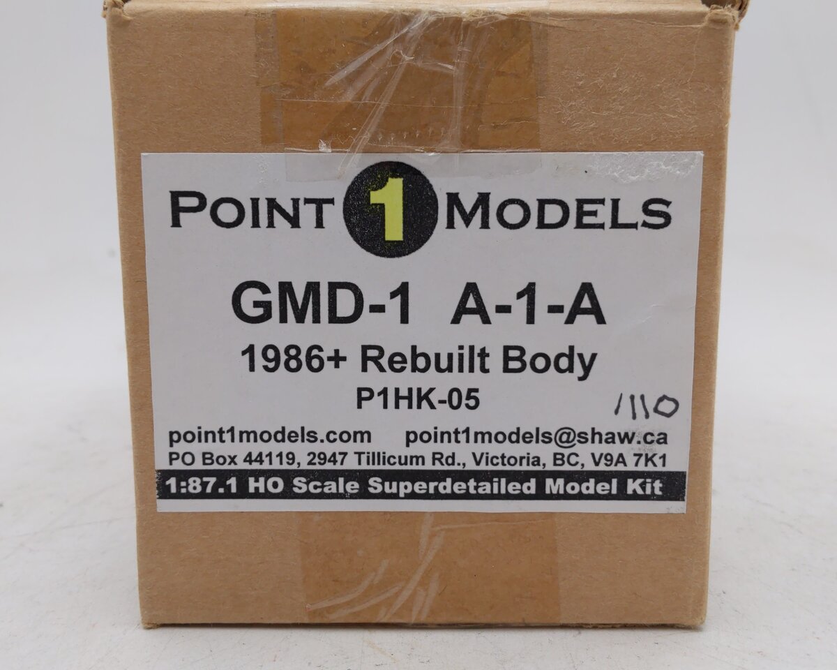 Point 1 Models P1HK-05 HO Undec. GMD-1 A-1-A 1986+ Body Diesel Locomotive Kit NIB