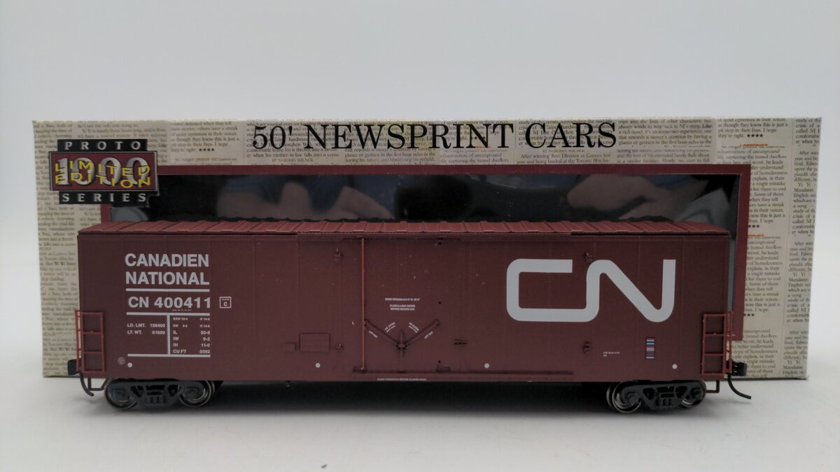 Proto 1000 201004 HO Scale Limited Edition Canadian National Box Car #400411 EX/Box