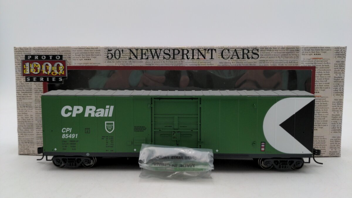 Proto 1000 20611 HO Scale Limited Edition Canadian Pacific Box Car #85491 LN/Box