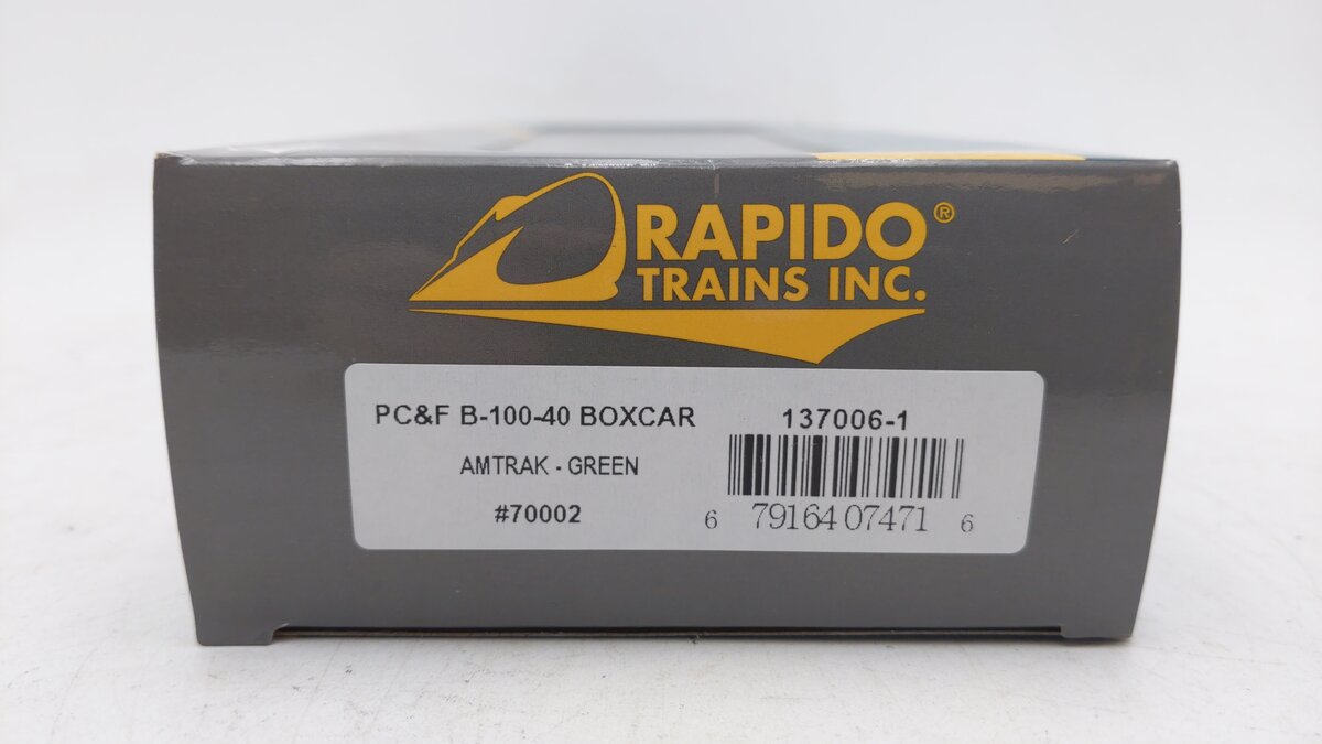 Rapido Trains 137006-1 HO Scale Amtrak Boxcar #70002 NIB