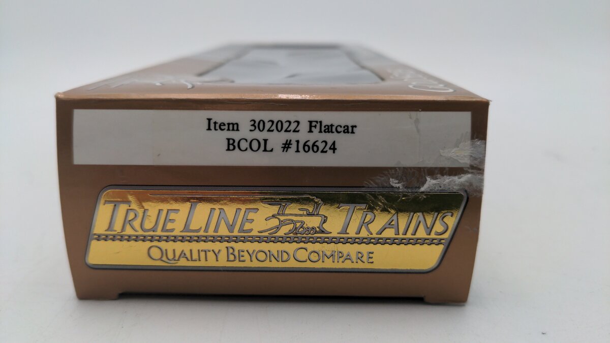 True Line Trains 302022 HO Scale British Columbia Railway Flat Car #16624 LN/Box