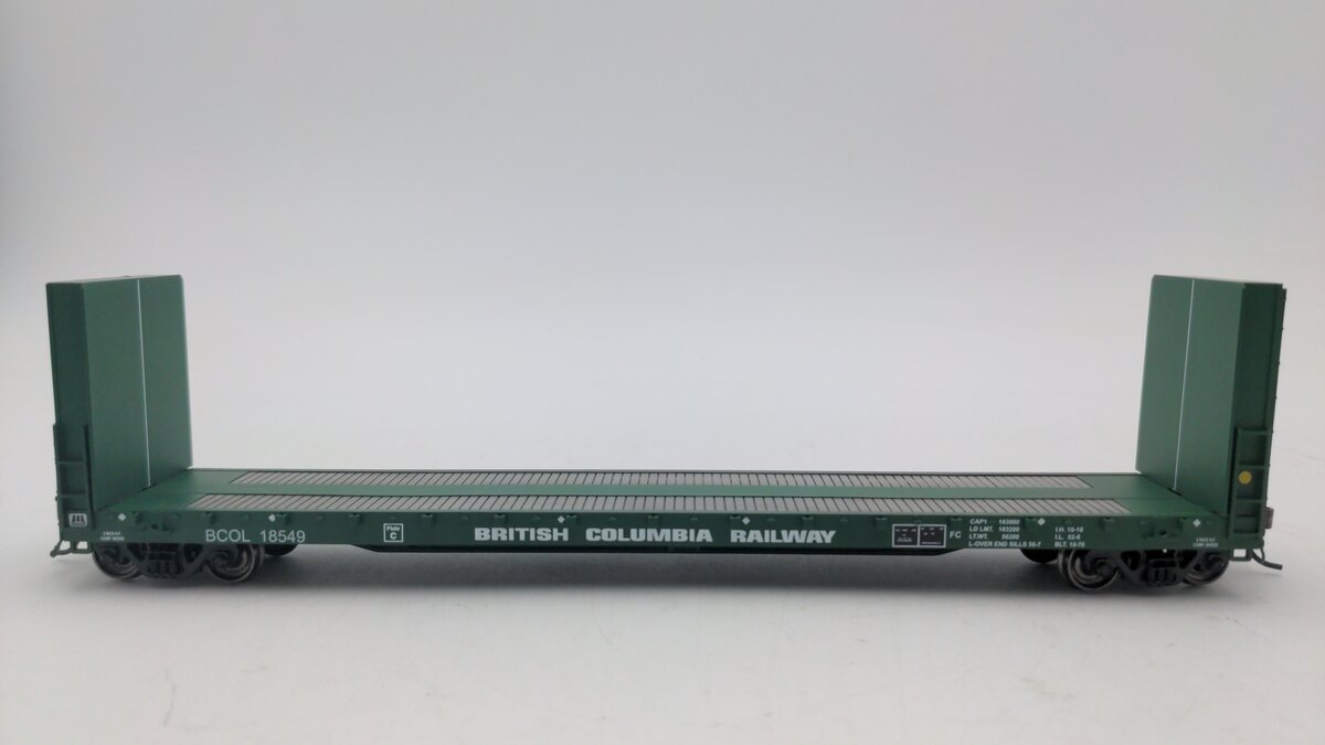 True Line Trains 302023 HO Scale British Columbia Railway Flat Car #18549 LN/Box