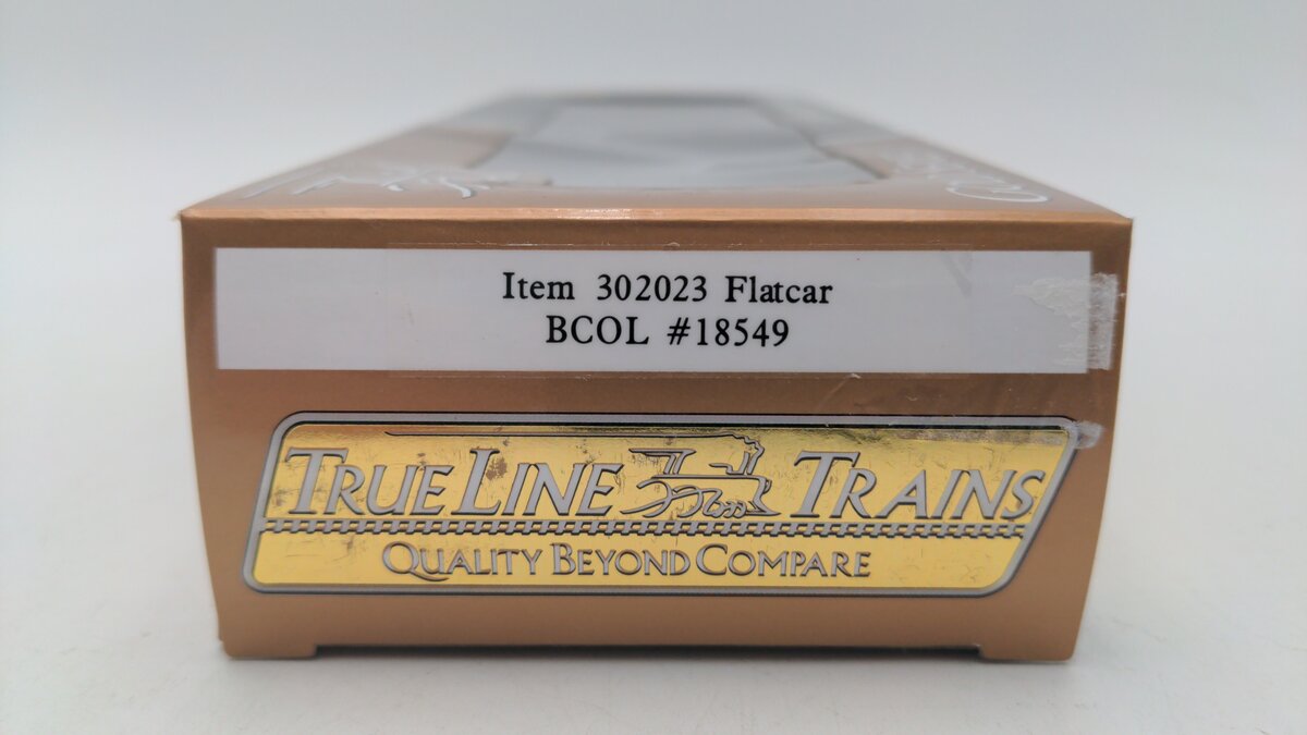 True Line Trains 302023 HO Scale British Columbia Railway Flat Car #18549 LN/Box