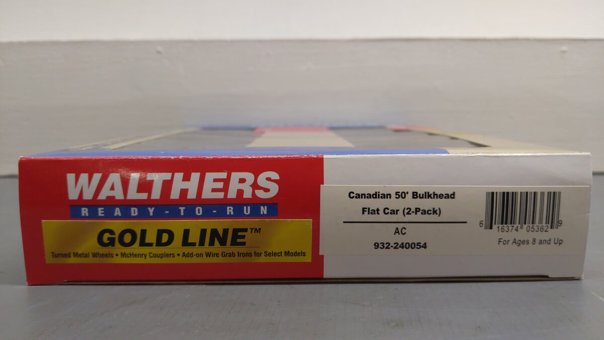 Walthers 932-240054 HO Scale Algoma Central Flat Cars #2423/2412 (Set of 2) EX/Box