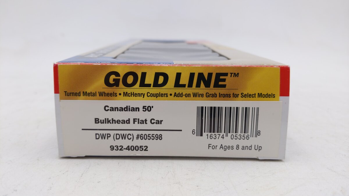 Walthers 932-40052 DWP/DWC Canadian 50' Bulkhead Flat Car #605598 NIB