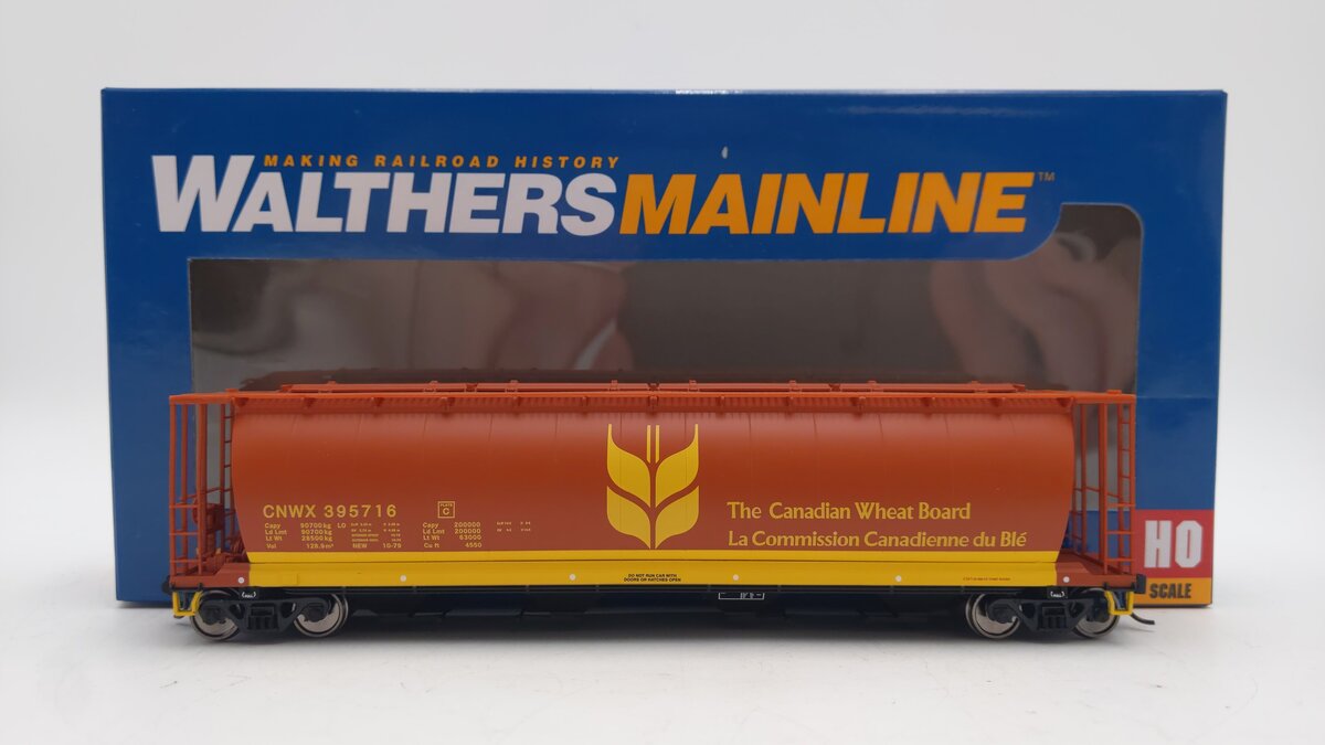 Walthers 910-7162 HO Scale CNWX Cylindrical Hopper Car #395716