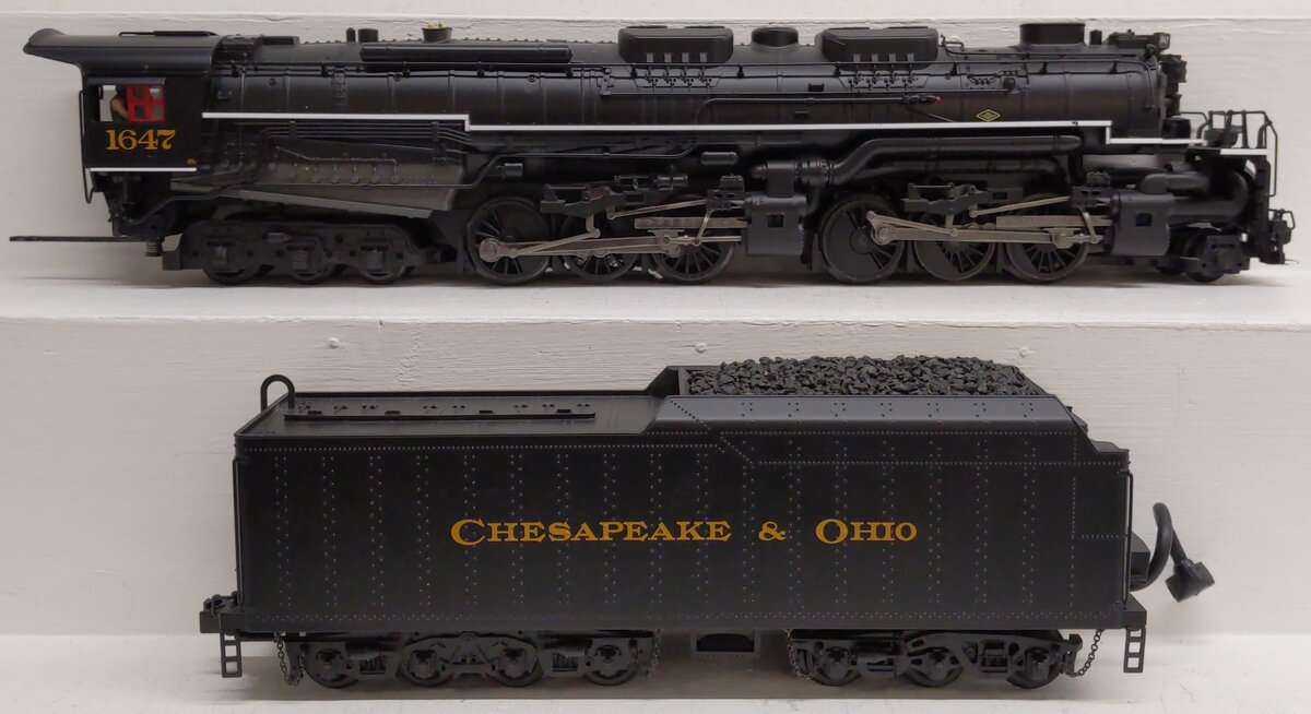 MTH 20-3115-1 O C&O 2-6-6-6 Allegheny Steam Locomotive & Tender w/PS2 #1647 VG/Box
