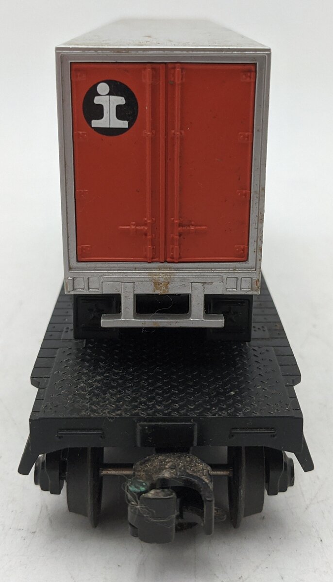 MTH 30-76048 O Gauge Illinois Central Flat Car w/ Trailer/Box