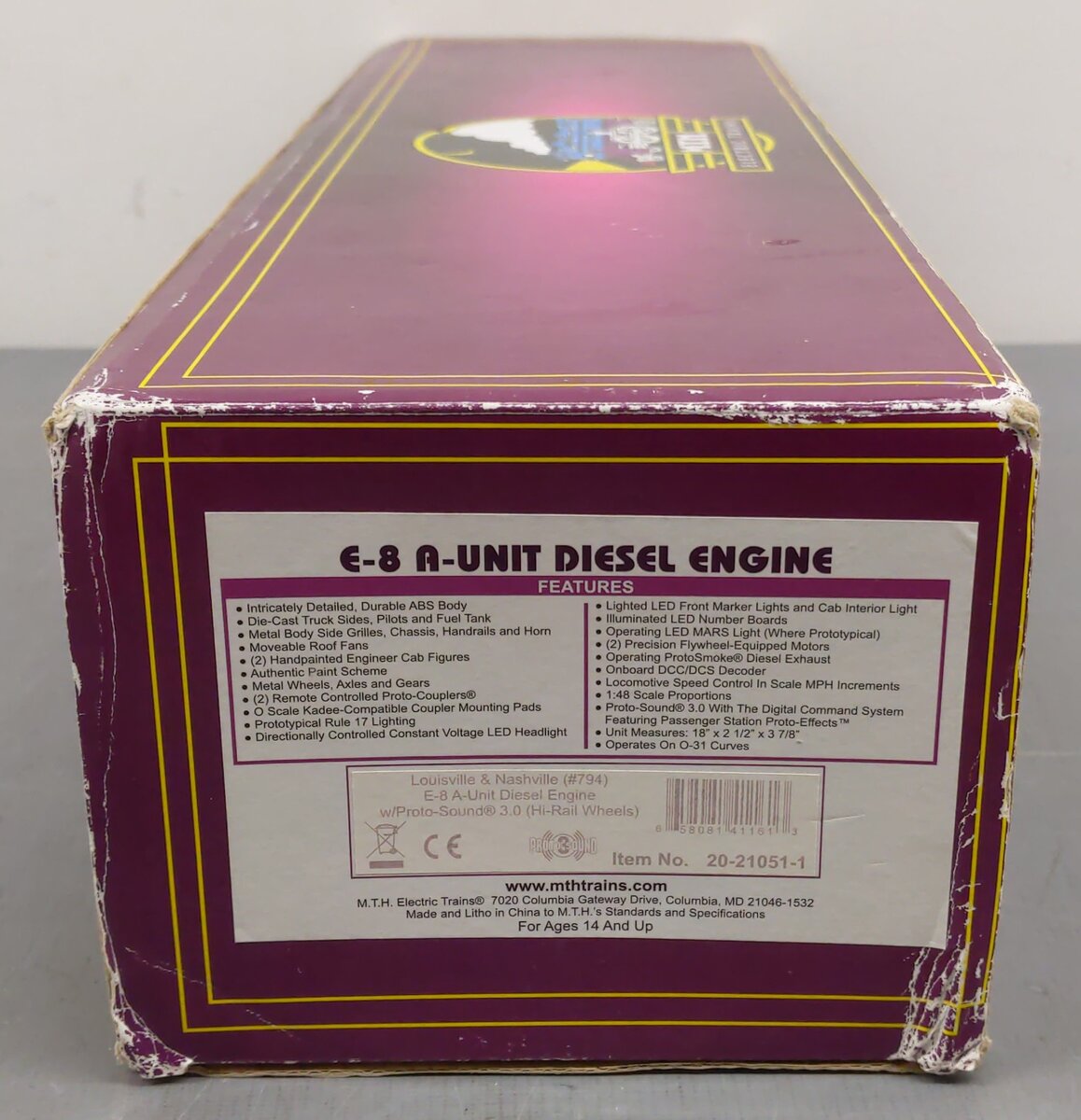 MTH 20-21051-1 Louisville & Nashville E8 A Diesel Engine w/PS3 #794 LN/Box