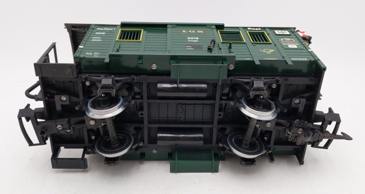 LGB 3019 G Scale Mail Post Car with Lights (Metal Wheels) VG/Box