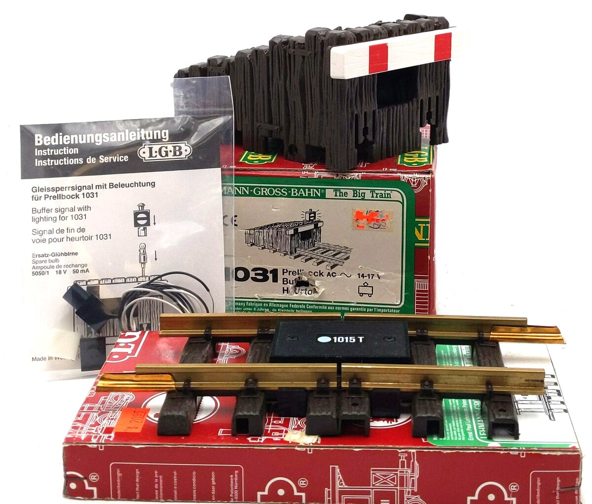 LGB G Scale Assorted Track Accessories [2]: 1015, 1031 LN/Box