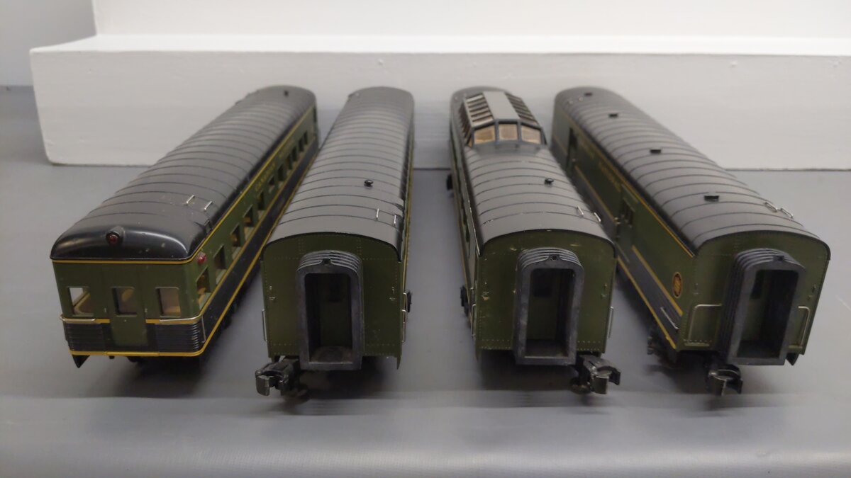MTH 30-6766 O Canadian National 60' Streamlined ABS Passenger Set (Set of 4) EX