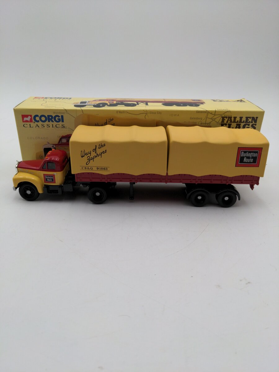 Corgi 52802 1:50 1997 Burlington Route Mack B Series Semi EX/Box