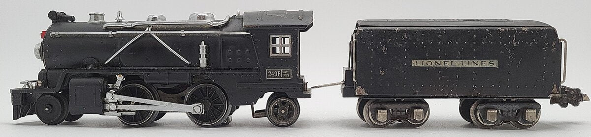 Lionel 249E Vintage O 2-4-2 Tinplate Steam Locomotive w/ 265W Tender VG