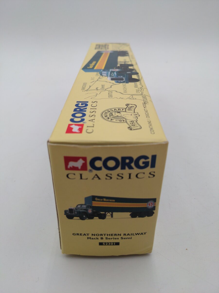 Corgi 52301 1:50 Great Northern Railway Mack B Series Semi Tractor Trailer EX/Box