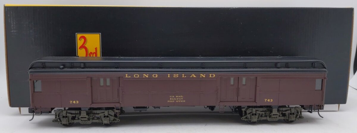 Sunset Models O Scale BRASS Long Island RR P54 Commuter BM62 Baggage Car #743 EX/Box