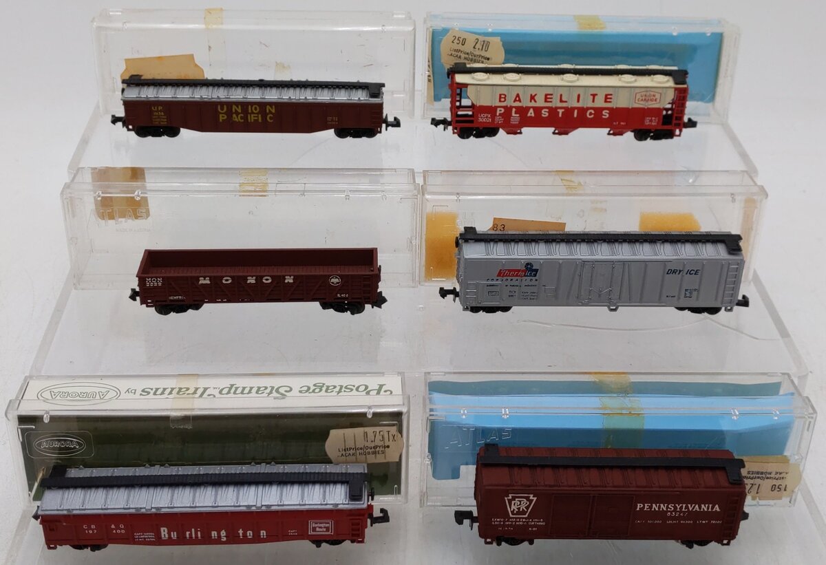N Scale Assorted Freight Cars [6] VG/Box